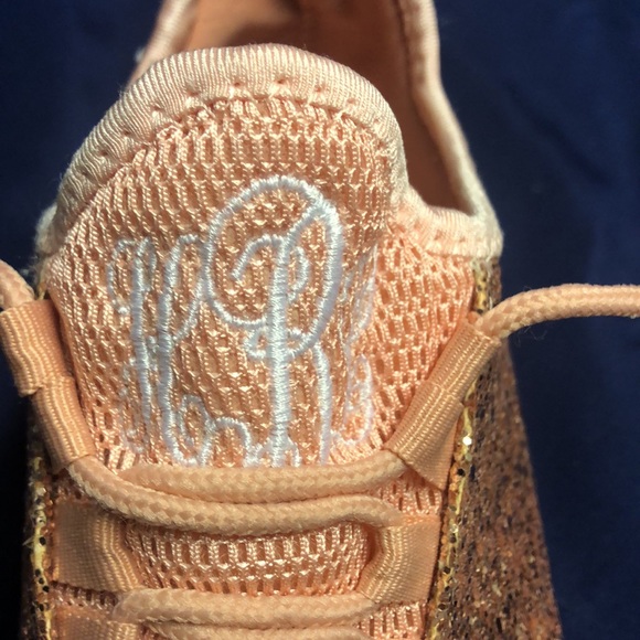 NWOT Peach glitter tennies - Picture 4 of 4